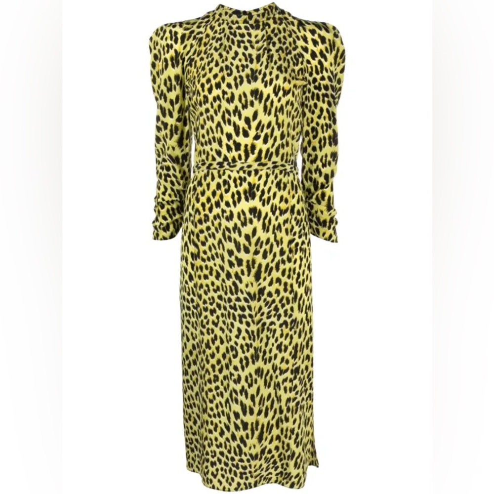 Racyl Leopard-print Silk Midi Dress
